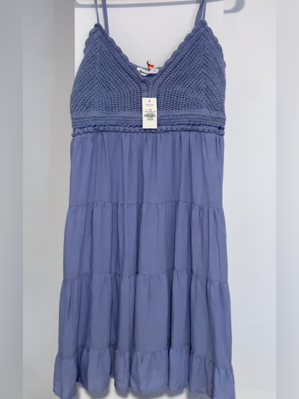 blue-Lavender Crochet-Style dress